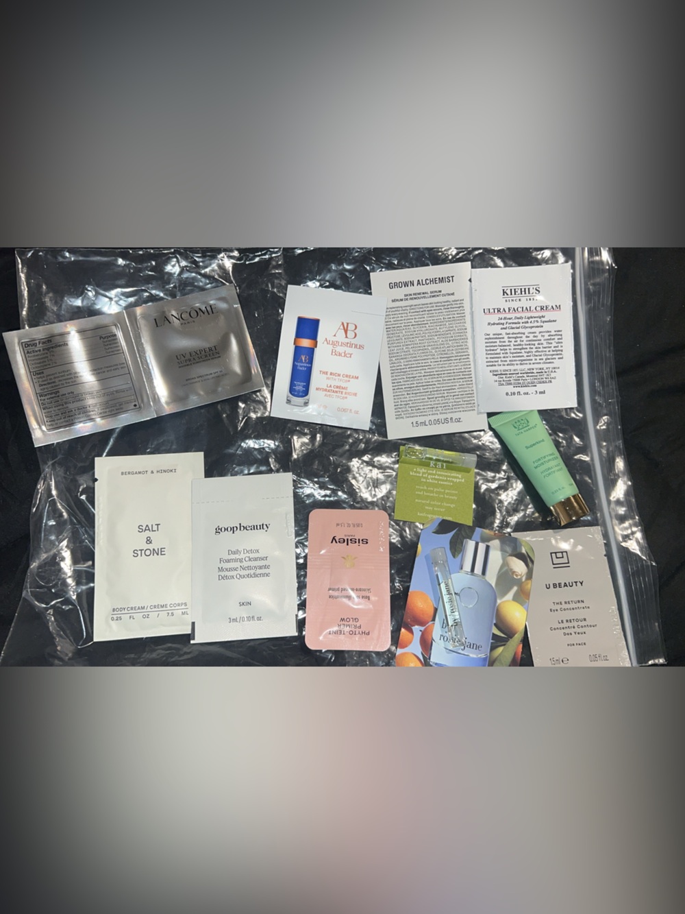 Assorted high-end skincare samples bundle